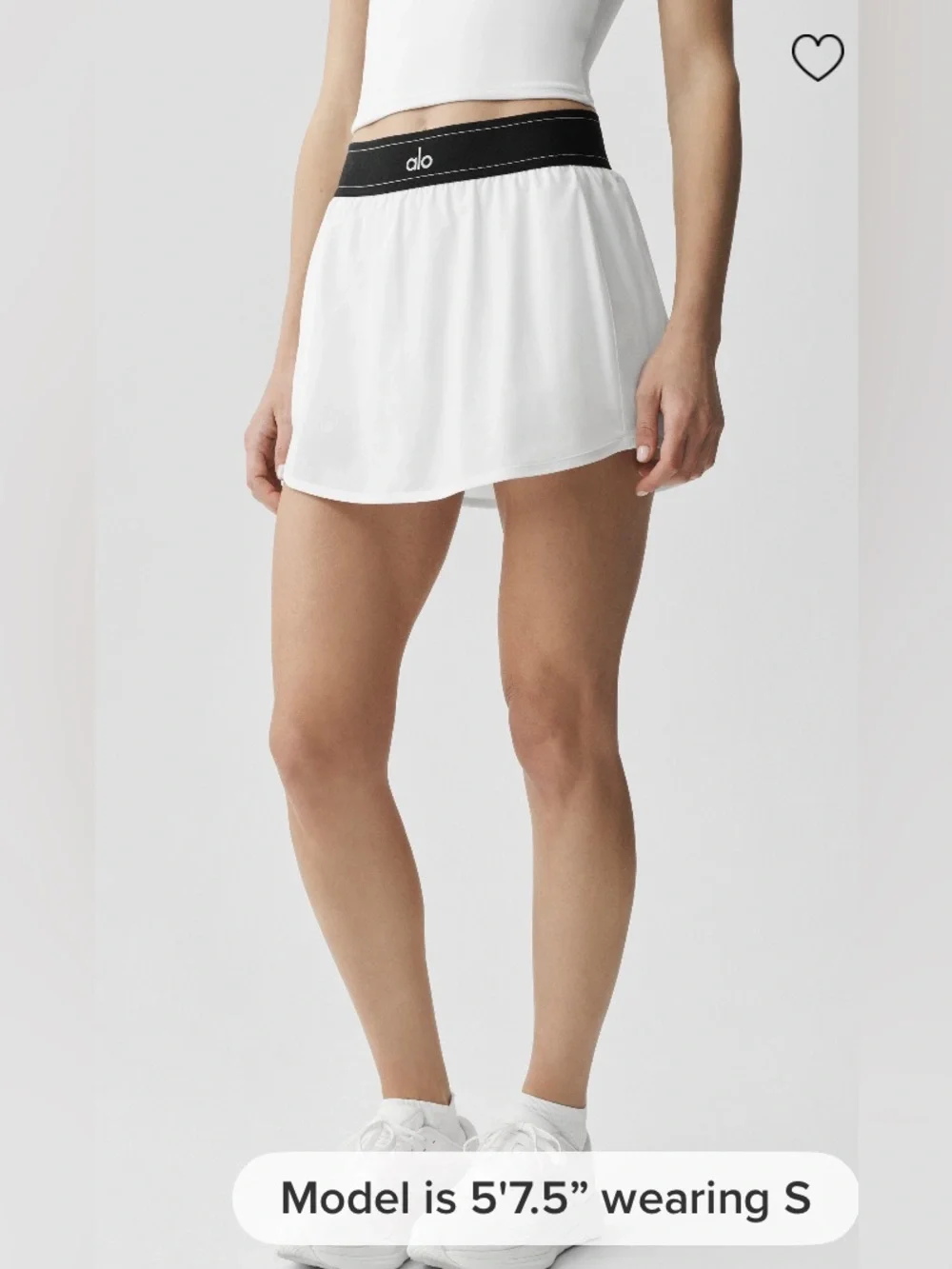 ALO Yoga Match Point Tennis 🎾 Skirt•SMALL•WHITE• BNWOT